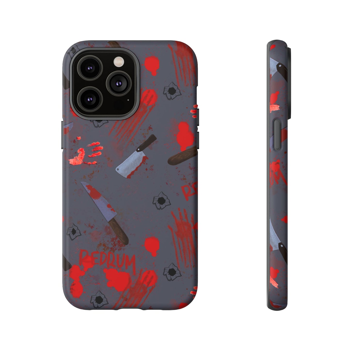 Blood Splatter Phone Case, Tough Case for Horror Fans, Halloween Accessory, Unique Gift for Gamers, Spooky Phone Cover