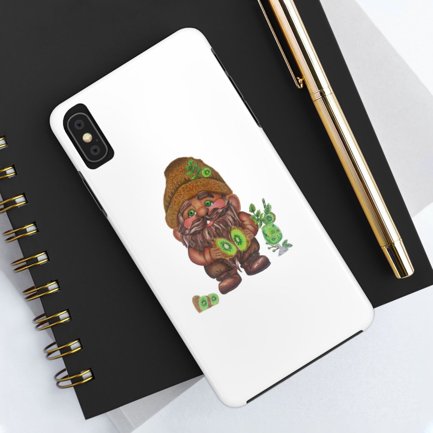 Funny Kiwi Gnome Phone Cases, Phone Covers for Gnome Lovers, Cute Gift for Gardeners, Unique Tech Accessories, Holiday Gifts