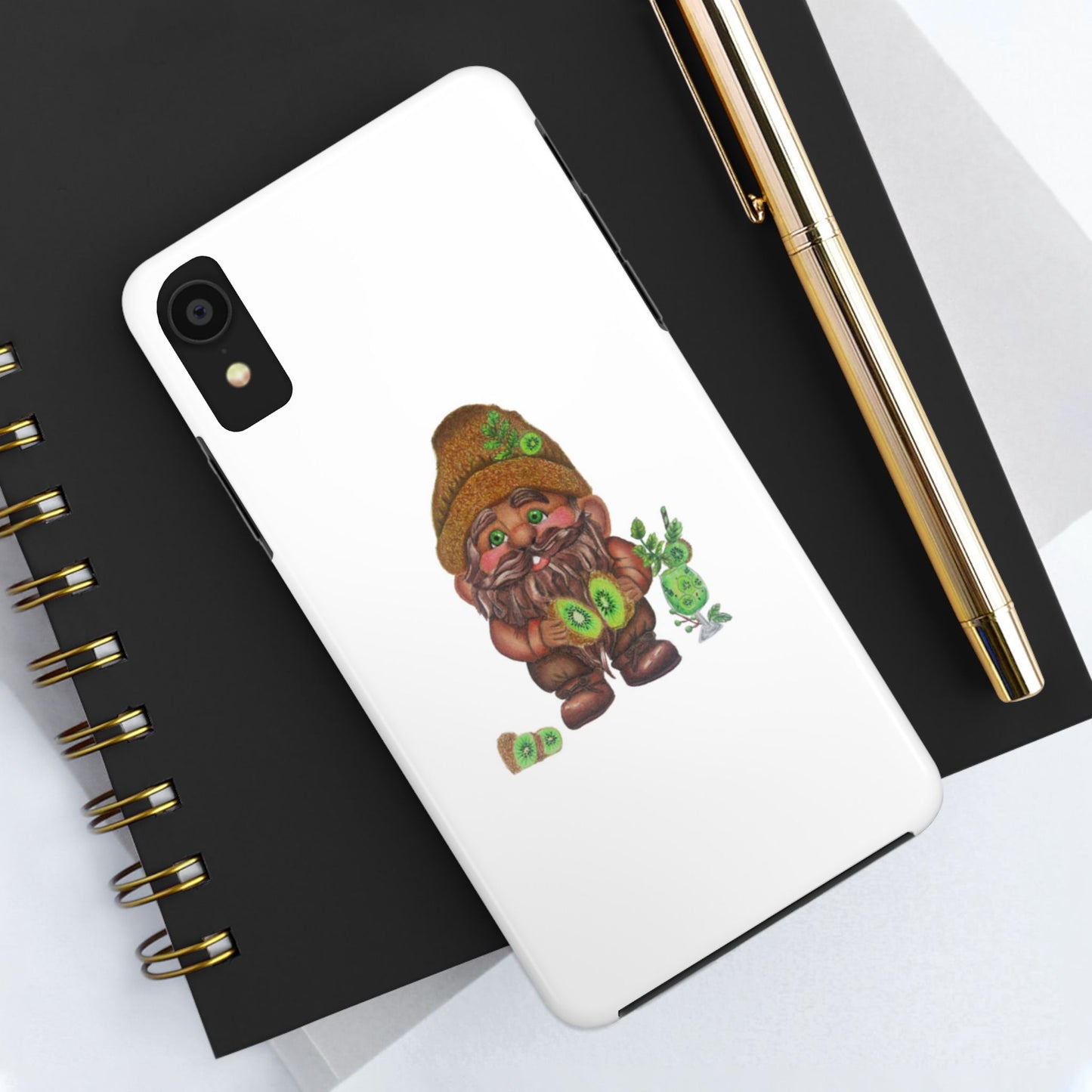 Funny Kiwi Gnome Phone Cases, Phone Covers for Gnome Lovers, Cute Gift for Gardeners, Unique Tech Accessories, Holiday Gifts
