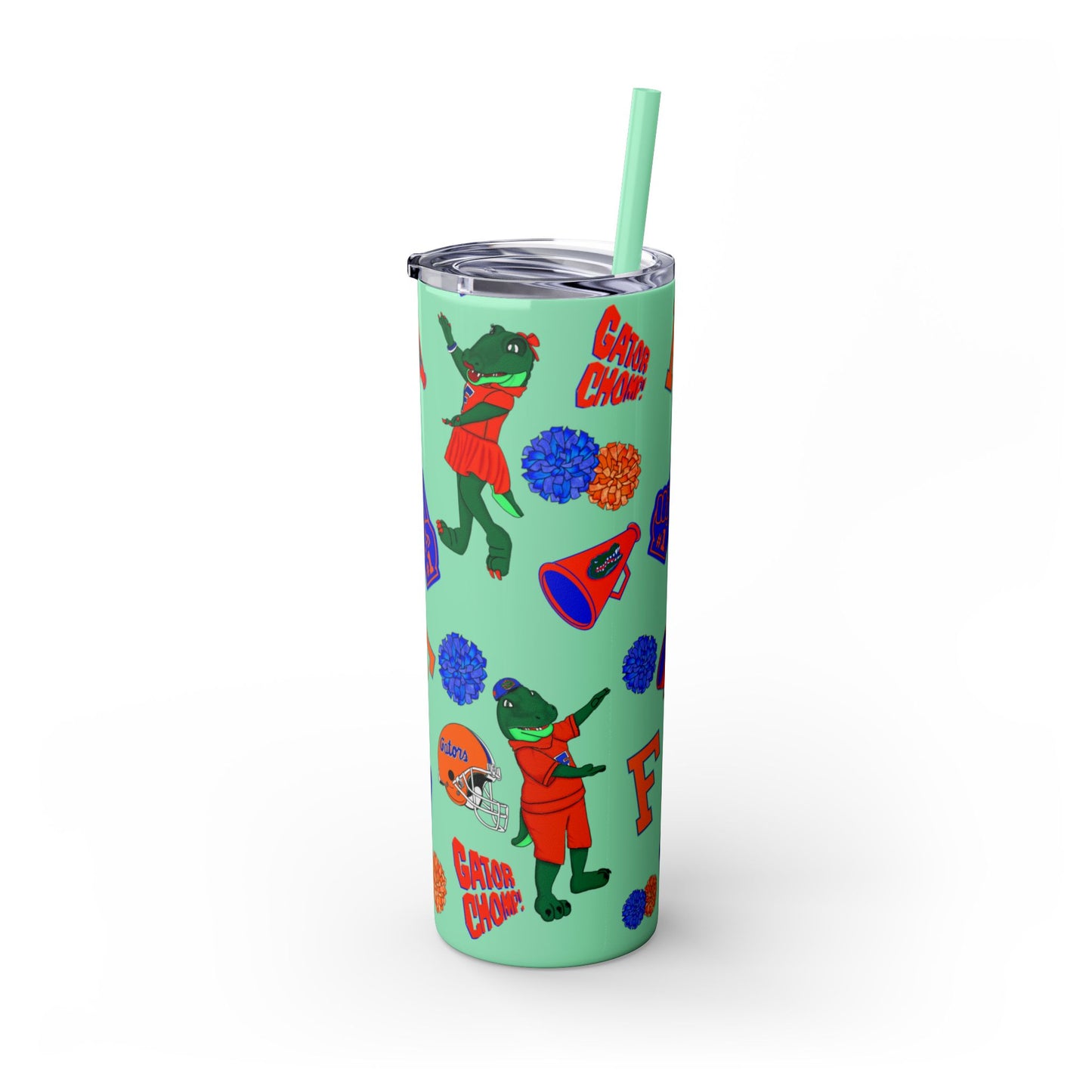 Florida Gators Spirit Skinny Tumbler - 20oz, Perfect for Game Day, Alumni Gifts, Sports Parties, Custom Drinkware, Florida Fan Merch