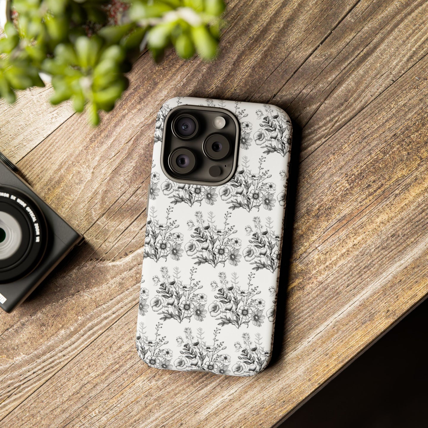 Floral Phone Case, Tough Cases with Elegant Black and White Design, Protective Cover for Fashion Lovers, Unique Gift for All [...]