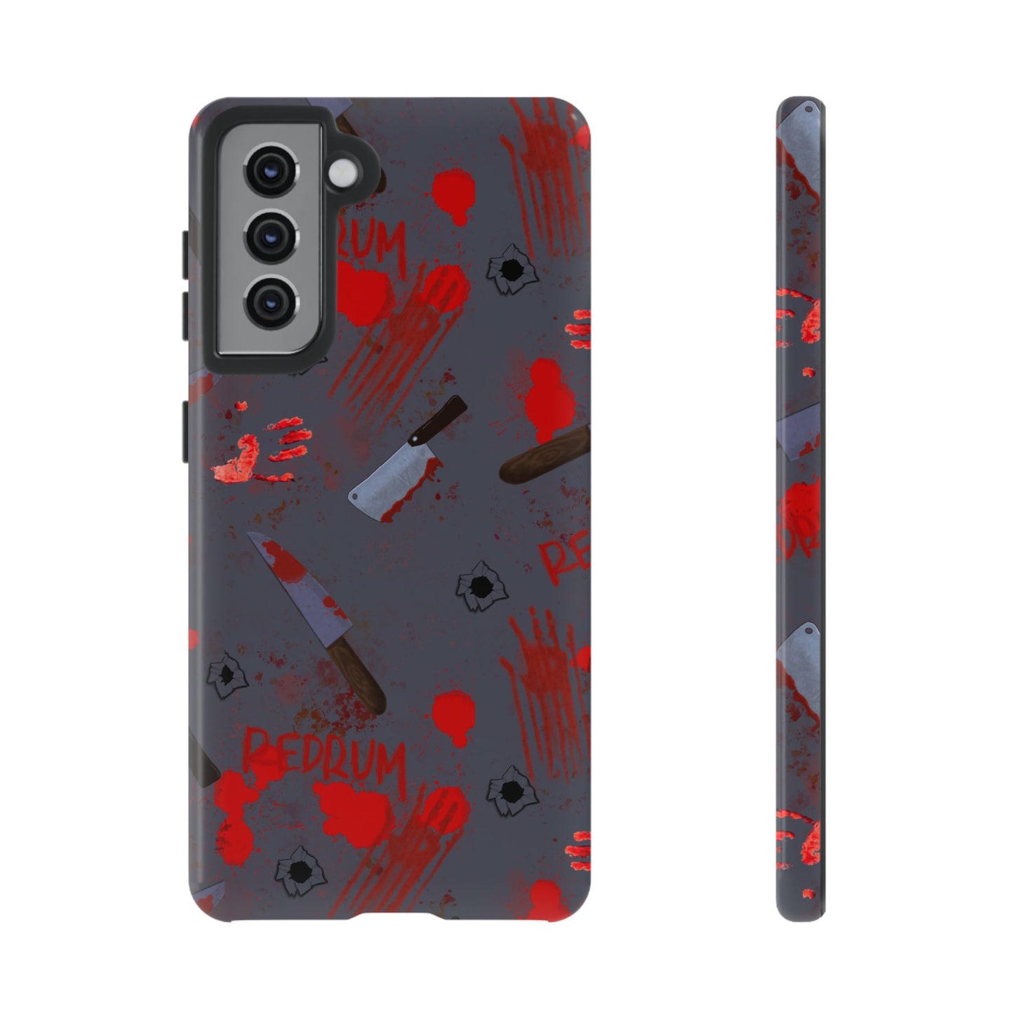 Blood Splatter Phone Case, Tough Case for Horror Fans, Halloween Accessory, Unique Gift for Gamers, Spooky Phone Cover