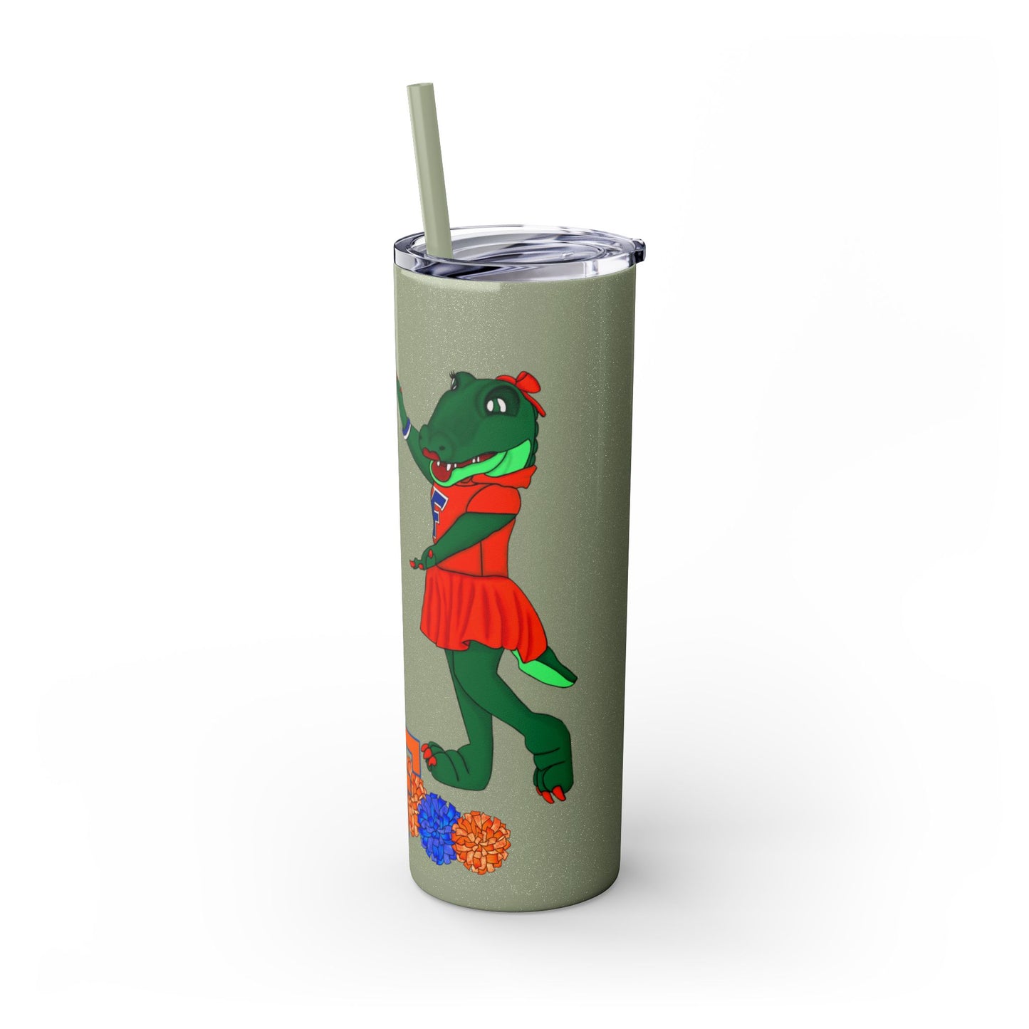 Florida Gators Skinny Tumbler with Straw | Perfect for Gifts, Sports Events, Tailgating, Summer Drinks, Eco-Friendly Hydration