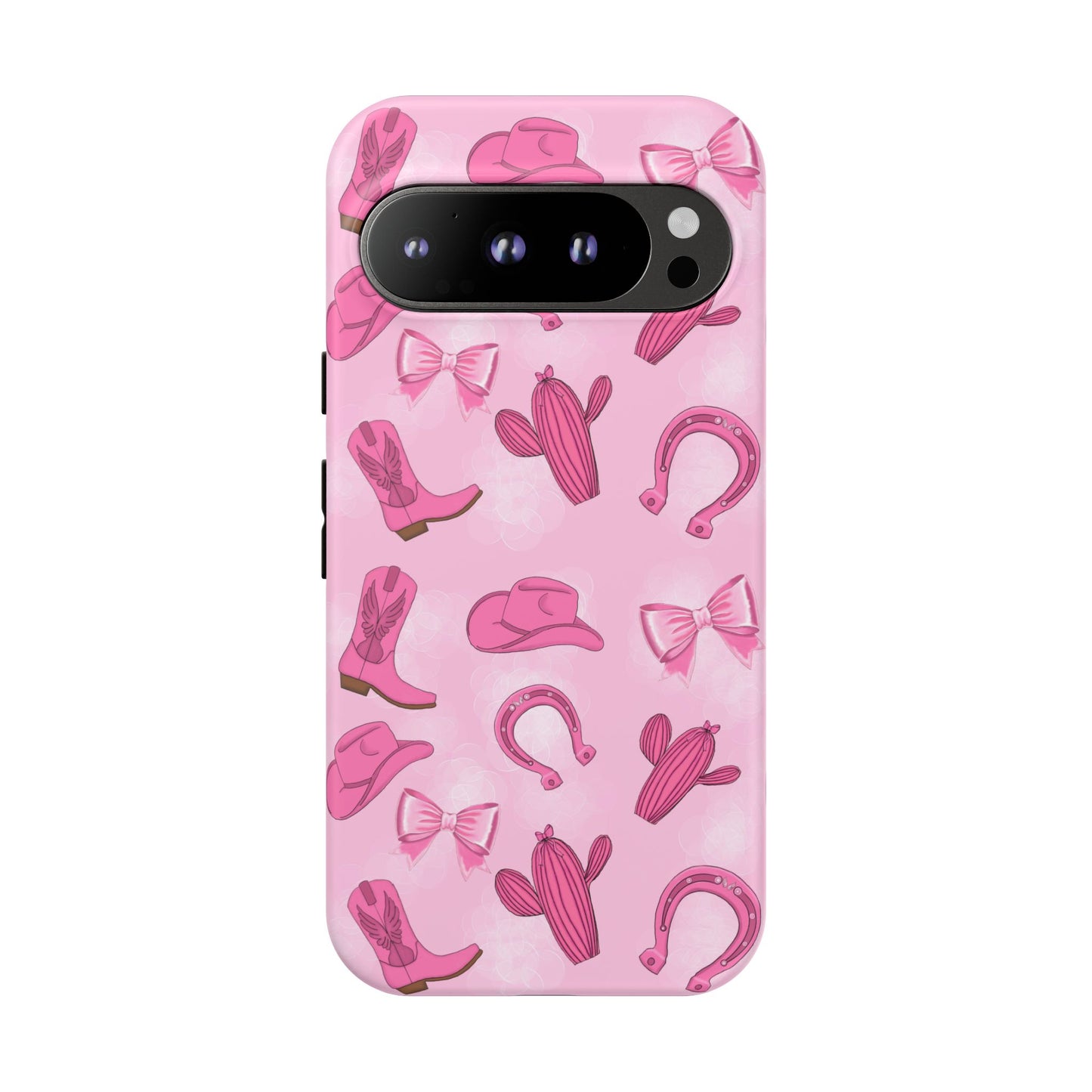 Cowgirl Chic Phone Case, Western Style Tough Case, Cute Pink Cowboy Theme, Gift for Rodeo Lovers, Country Western Decor