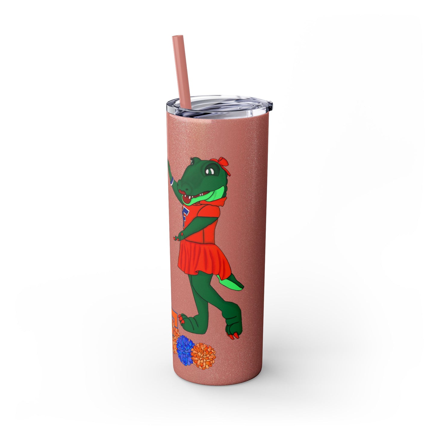 Florida Gators Skinny Tumbler with Straw | Perfect for Gifts, Sports Events, Tailgating, Summer Drinks, Eco-Friendly Hydration
