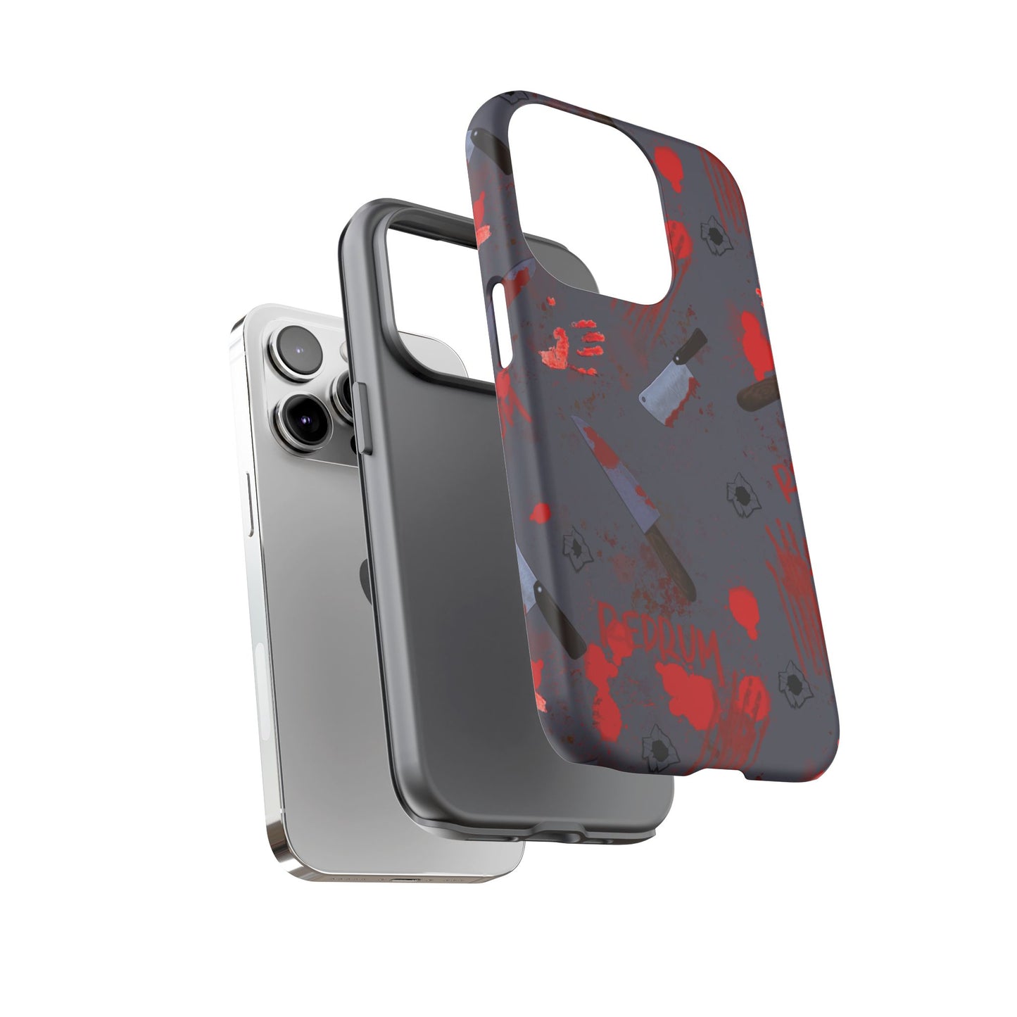 Blood Splatter Phone Case, Tough Case for Horror Fans, Halloween Accessory, Unique Gift for Gamers, Spooky Phone Cover