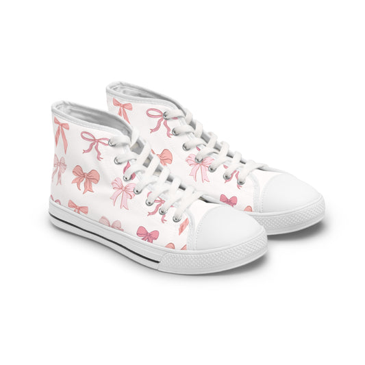 Pink Bows Women's High Top Sneakers with Pink Bow Design, Trendy Sneakers for Fashion Lovers, Perfect for Spring Outfits, Unique Gift Idea [...]