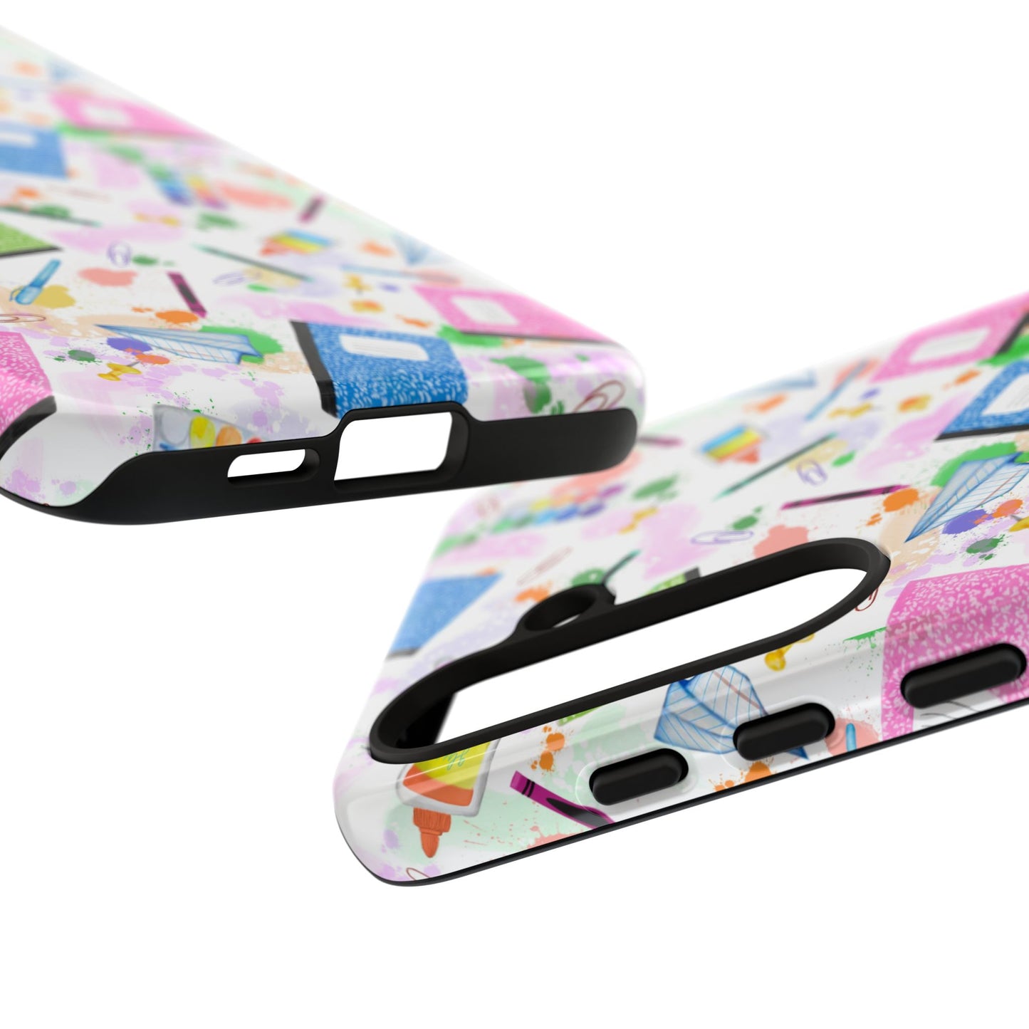 Colorful Art-Themed Phone Case, Cute Creative Gift for Artists, Unique Mobile Cover, Fun School Supplies Case, Bright Art Supplies Design