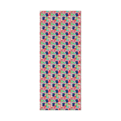Cookie Holiday Ornament Gift Wrap Paper — Pink Retro Bauble Pattern