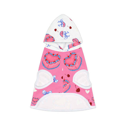 Cute Heart Print Pet Hoodie, Adorable Dog Sweater, Valentine’s Day Gift, Cozy Pet Clothes, Fashion for Pets