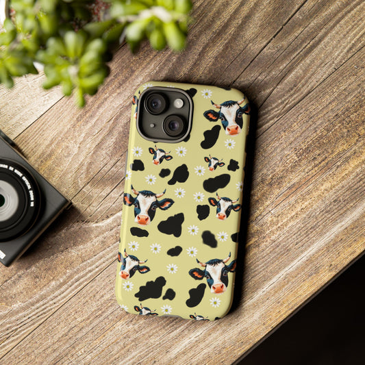 Cow Print Phone Case - Cute Protection for Animal Lovers, Gift for Farmhouse Decor, Cheerful Cow Design