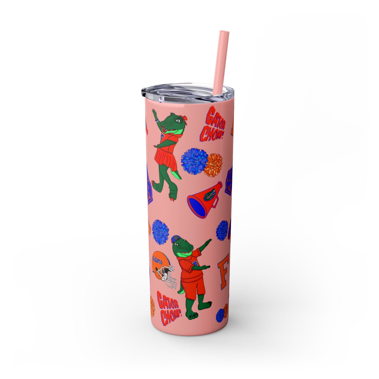 Florida Gators Spirit Skinny Tumbler - 20oz, Perfect for Game Day, Alumni Gifts, Sports Parties, Custom Drinkware, Florida Fan Merch