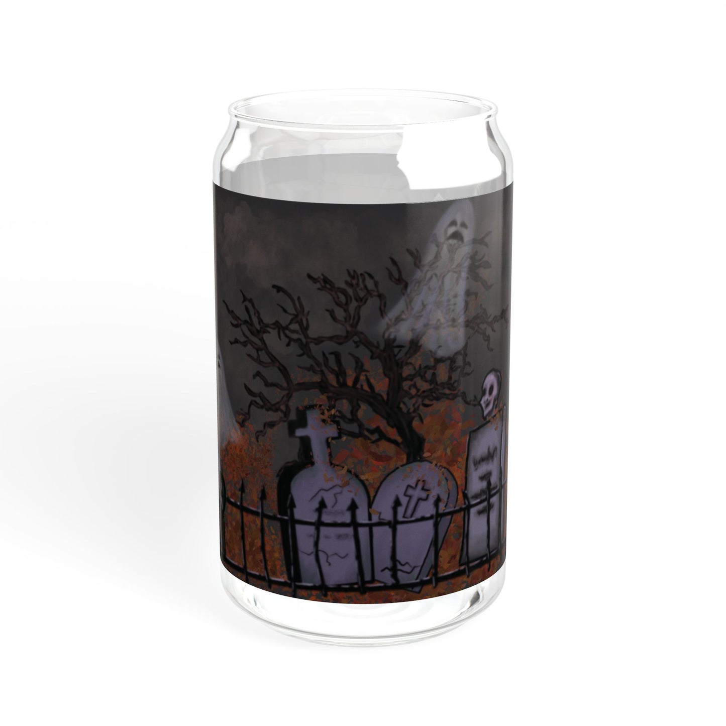 Graveyard Sipper Glass, 16oz - Halloween Water Bottle, Ghoulish Drinkware, Cute Ghost Decoration, Fun Halloween Party Favor, Eco-Friendly [...]