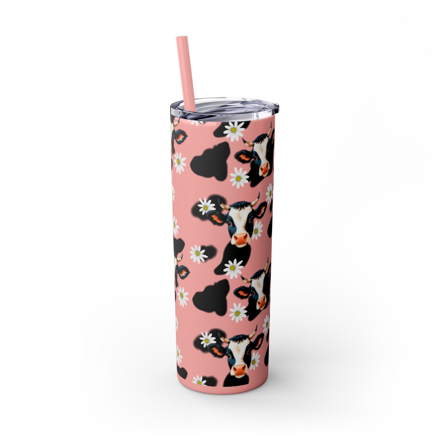 Charming Cow Print Tumbler with Straw, 20oz | Perfect for Cow Lovers, Unique Gift, Farmhouse Decor, Daily Hydration, Fun Drinkware