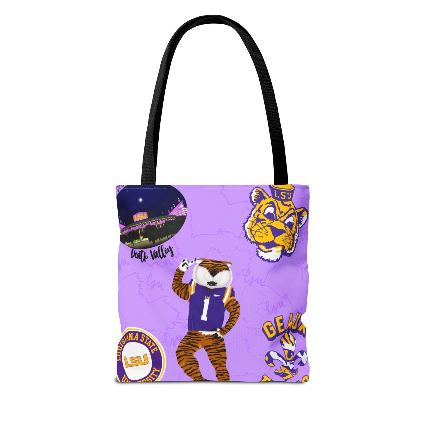 LSU Spirit Tote Bag, Purple Graphic Tote, College Pride Bag, Everyday Essentials, Game Day Tote, Unique Gifts for Students