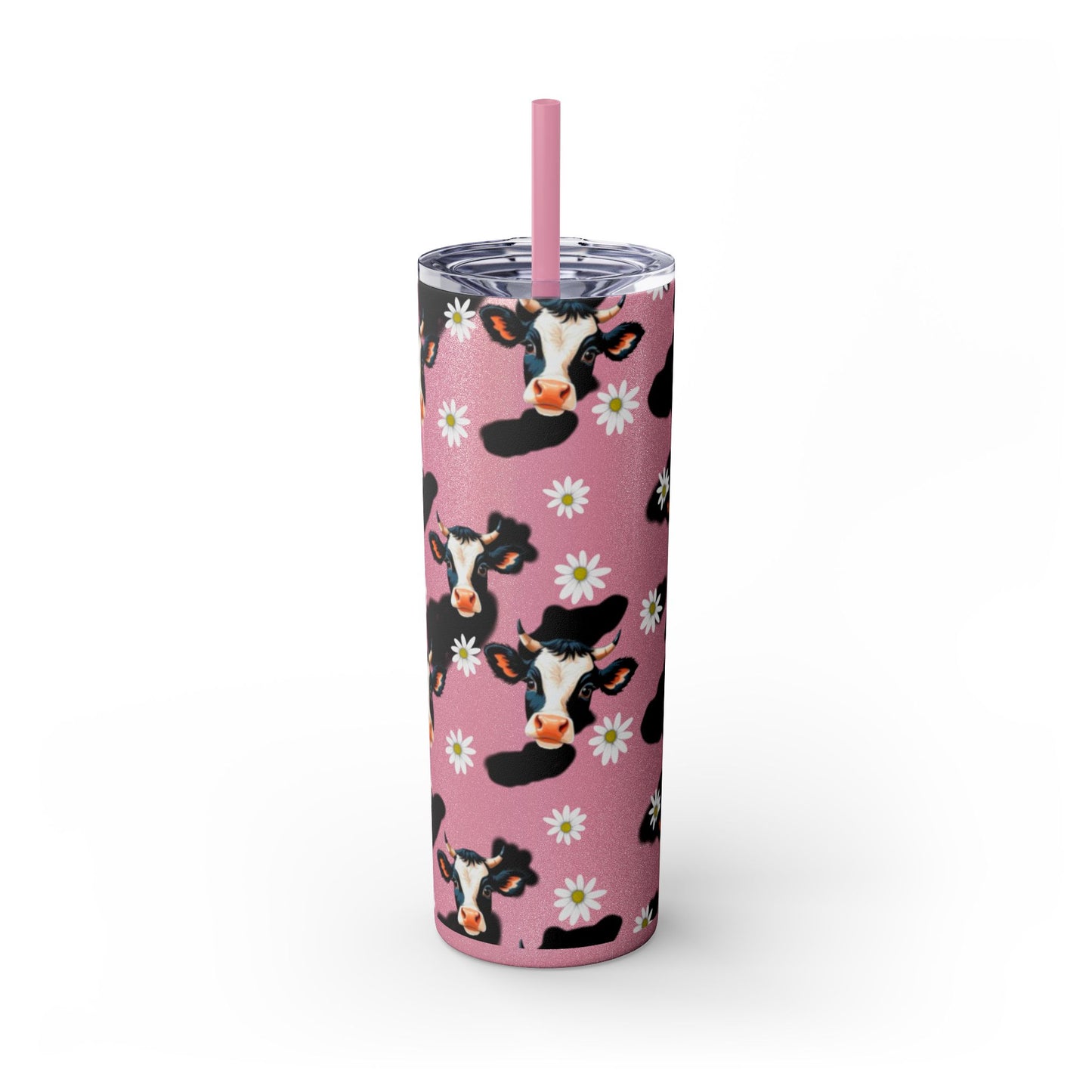 Charming Cow Print Tumbler with Straw, 20oz | Perfect for Cow Lovers, Unique Gift, Farmhouse Decor, Daily Hydration, Fun Drinkware