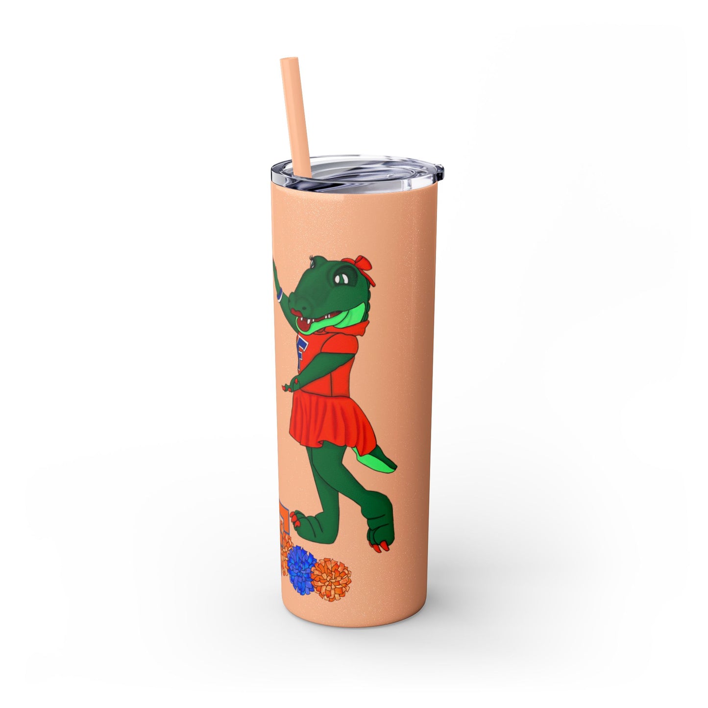 Florida Gators Skinny Tumbler with Straw | Perfect for Gifts, Sports Events, Tailgating, Summer Drinks, Eco-Friendly Hydration