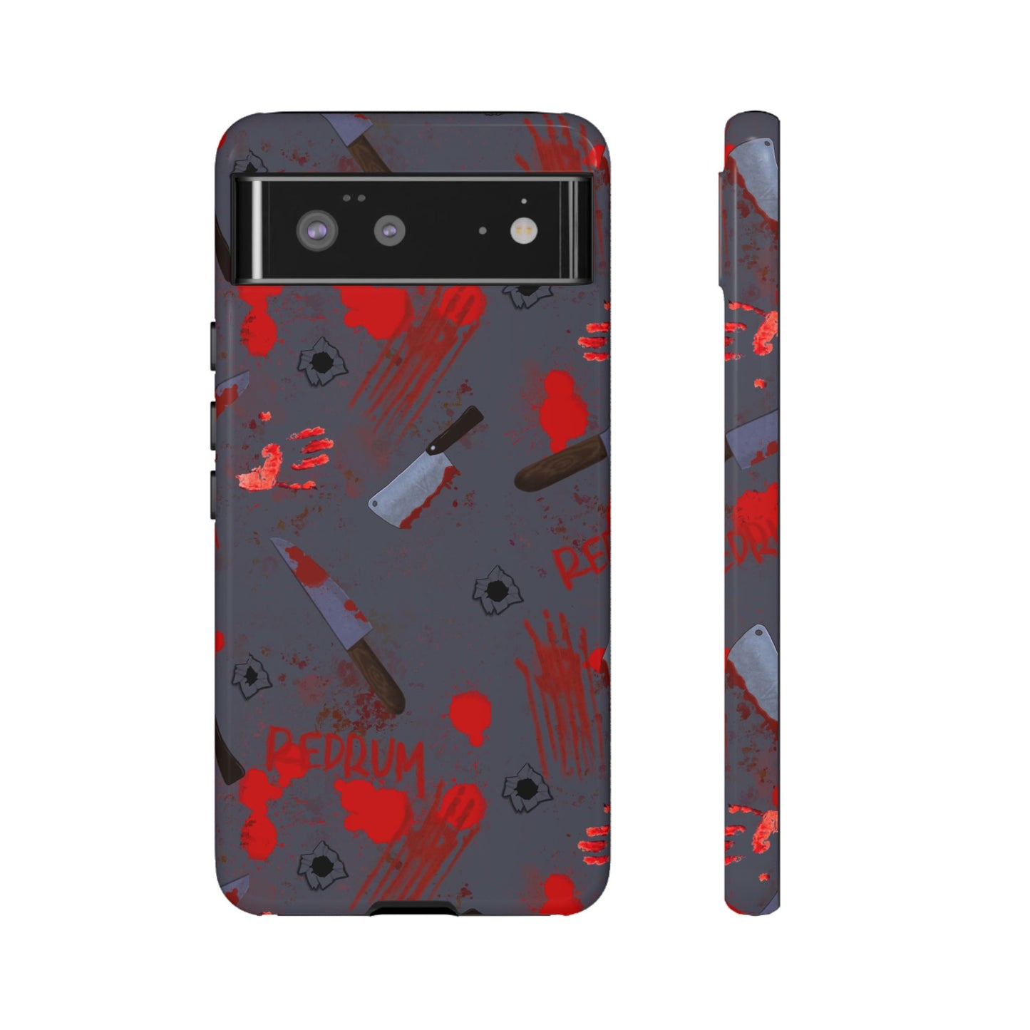 Blood Splatter Phone Case, Tough Case for Horror Fans, Halloween Accessory, Unique Gift for Gamers, Spooky Phone Cover