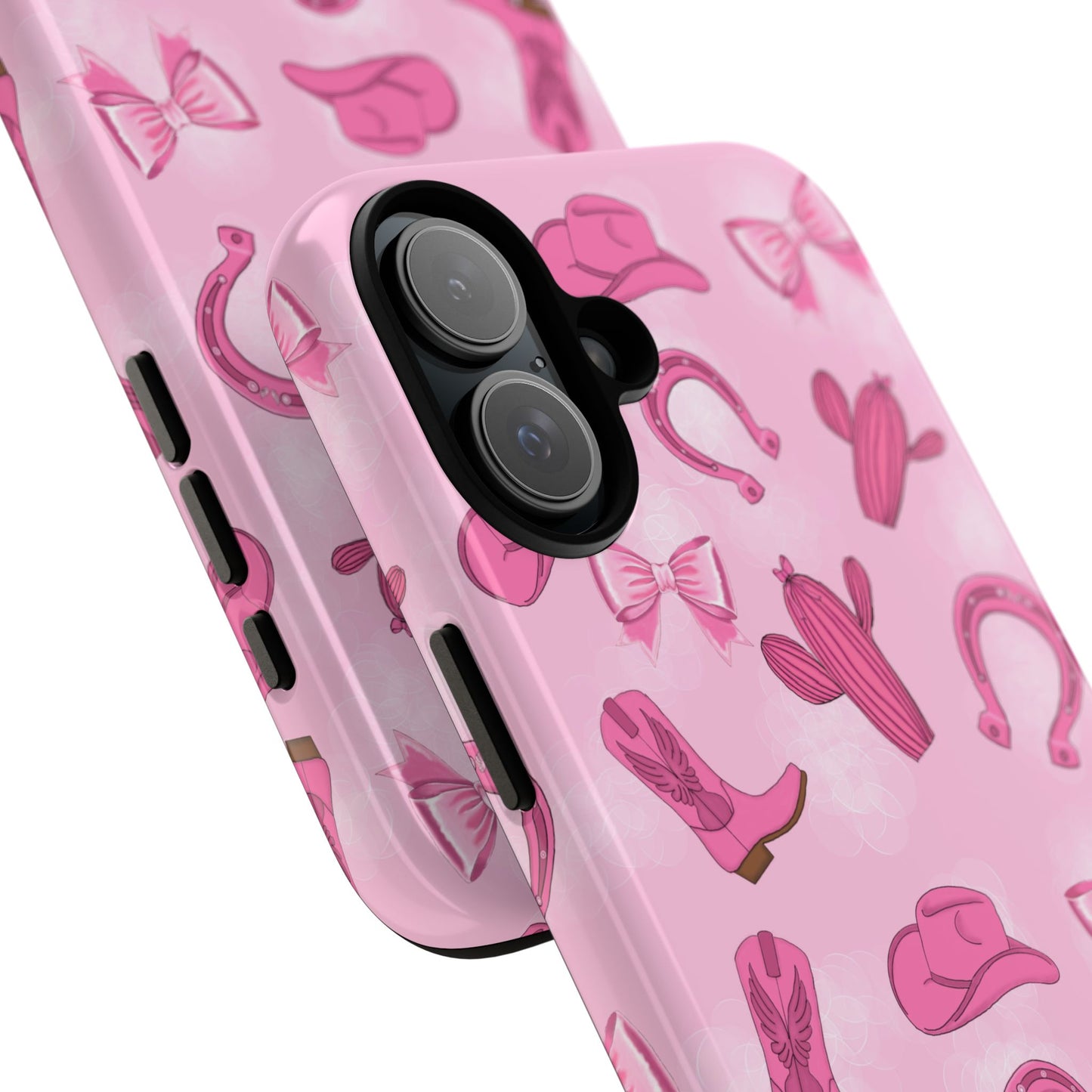 Cowgirl Chic Phone Case, Western Style Tough Case, Cute Pink Cowboy Theme, Gift for Rodeo Lovers, Country Western Decor