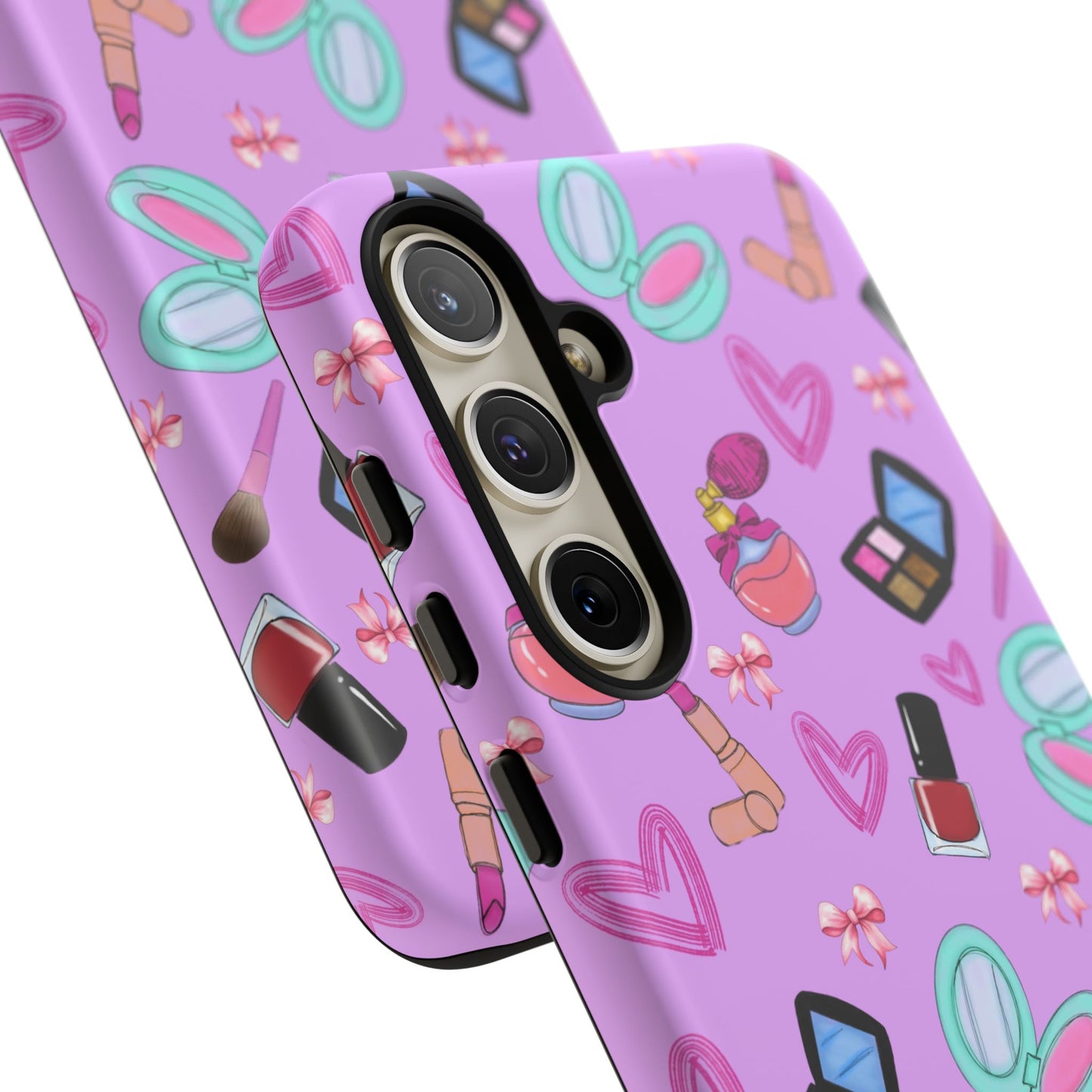 Cute Makeup Phone Case, Tough Cases, Cosmetic Lover Gift, Makeup Junkie Accessory, Beauty Phone Cover, Fun Design for Her