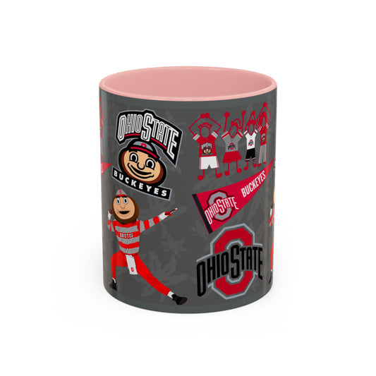 Ohio State Buckeyes Accent Coffee Mug | Gift for Fans, Sports Lovers, College Alumni, Holiday Decorations, Game Day Essentials