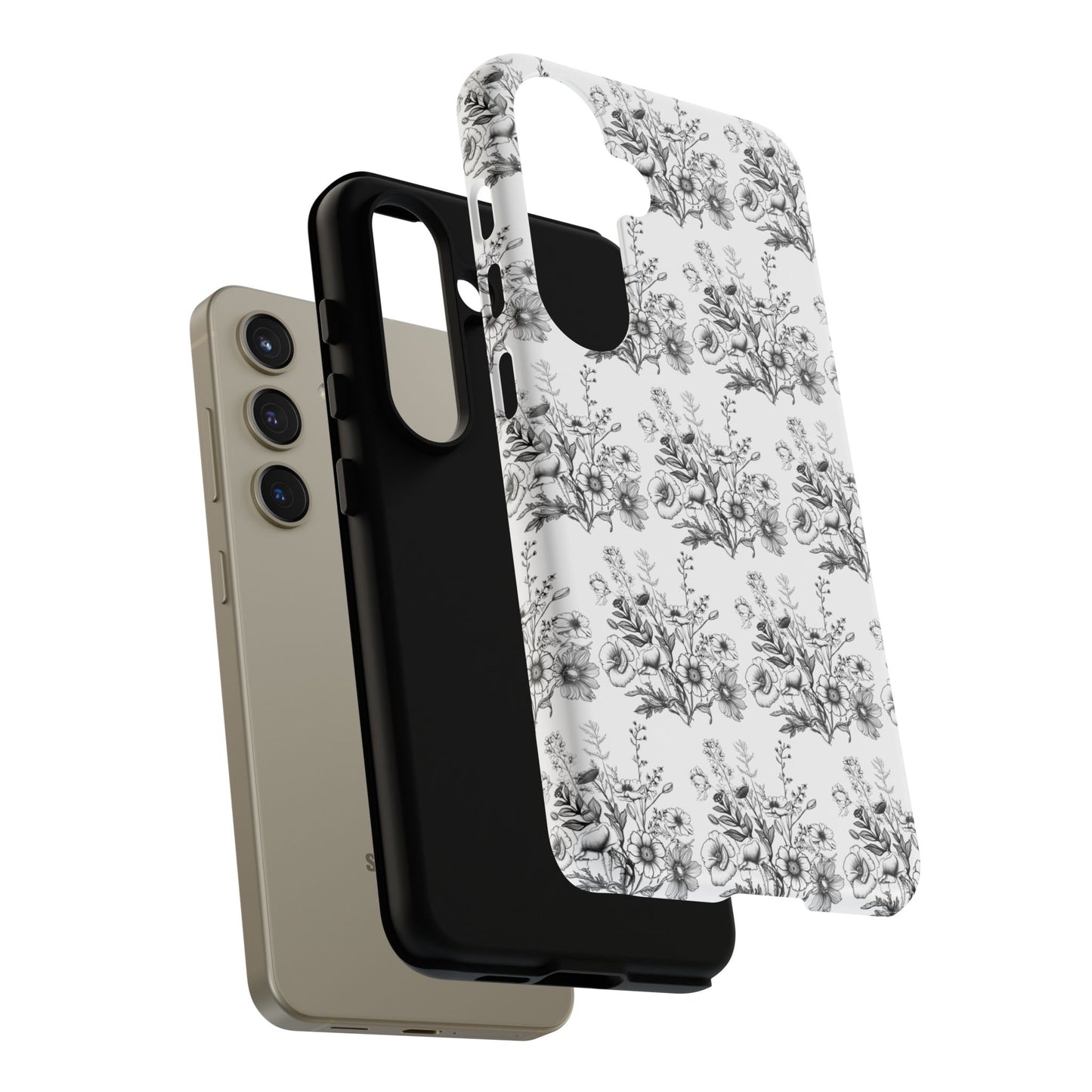 Floral Phone Case, Tough Cases with Elegant Black and White Design, Protective Cover for Fashion Lovers, Unique Gift for All [...]