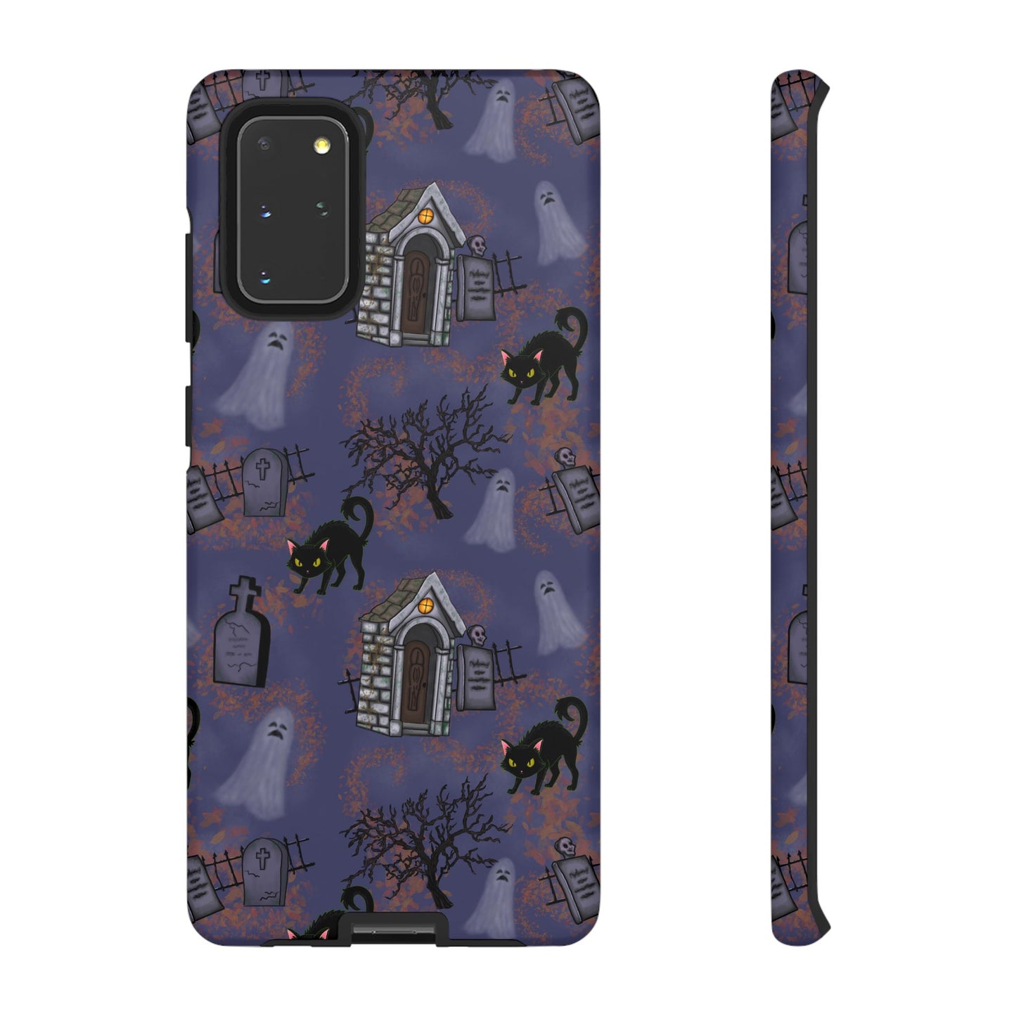 Halloween Phone Case, Spooky Cat Design, Tough Phone Cover, Gift for Cat Lovers, Fall Decor, Halloween Accessories