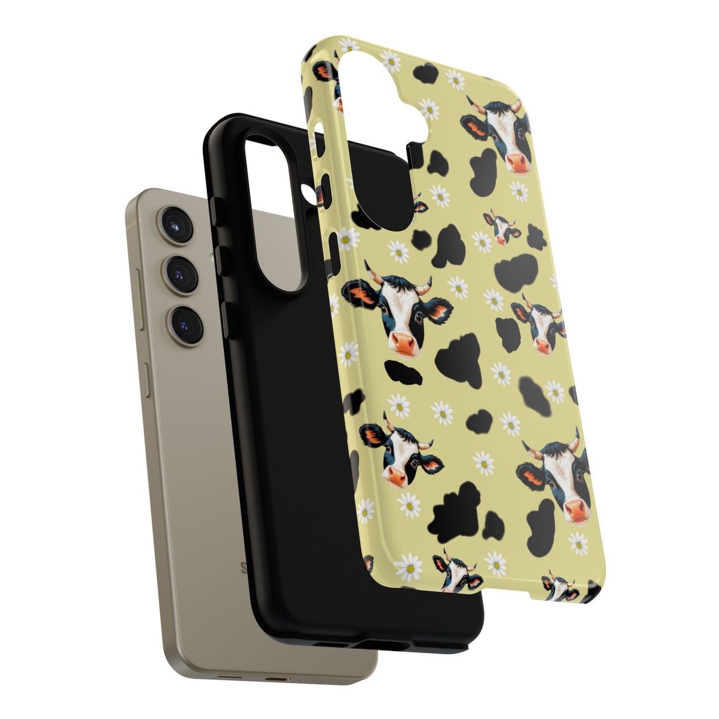 Cow Print Phone Case - Cute Protection for Animal Lovers, Gift for Farmhouse Decor, Cheerful Cow Design