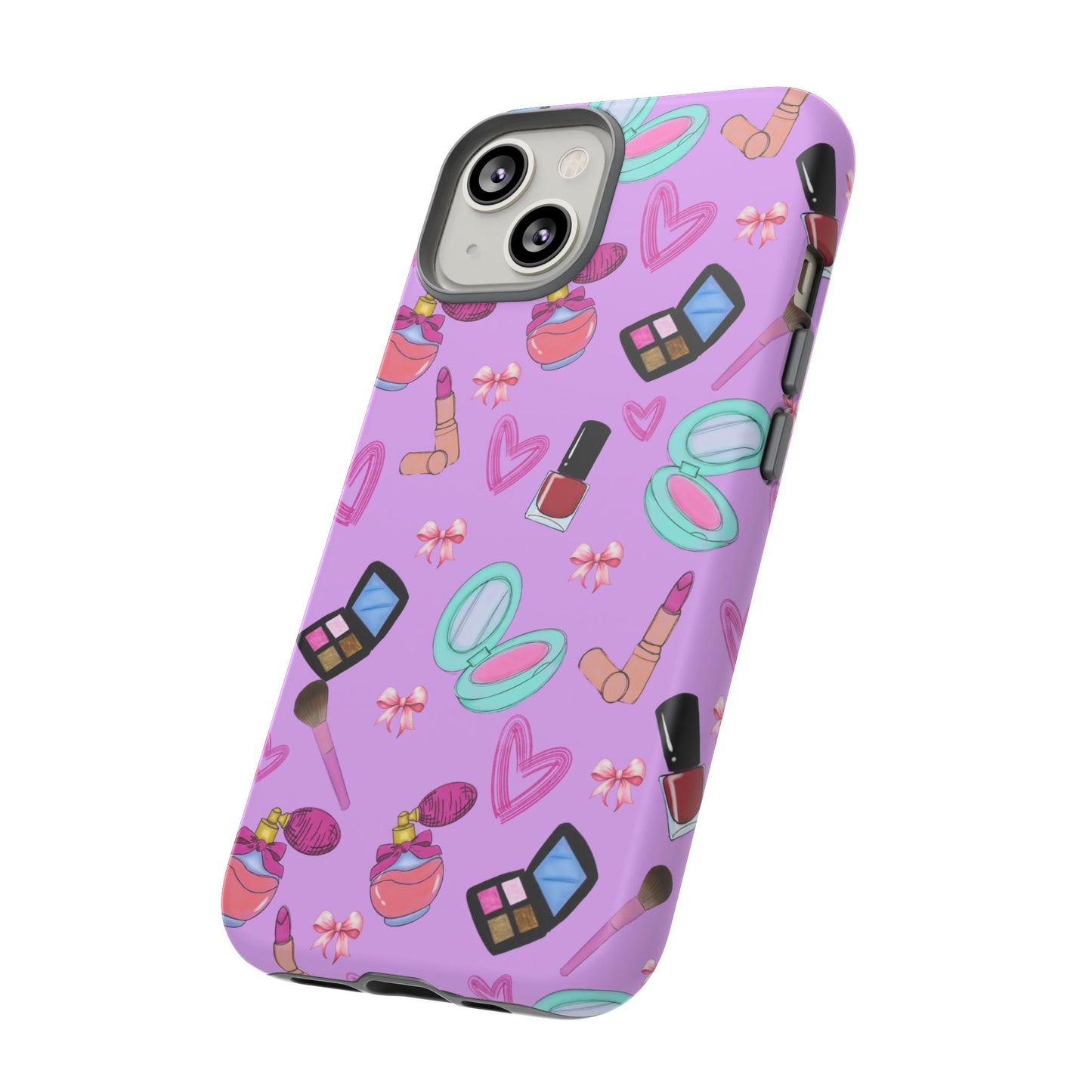 Cute Makeup Phone Case, Tough Cases, Cosmetic Lover Gift, Makeup Junkie Accessory, Beauty Phone Cover, Fun Design for Her