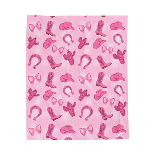 Cute Western-Themed Velveteen Plush Blanket, Cozy Decor for Kids, Gifts for Rodeo Lovers, Perfect for Birthdays or Celebrations, Soft [...]