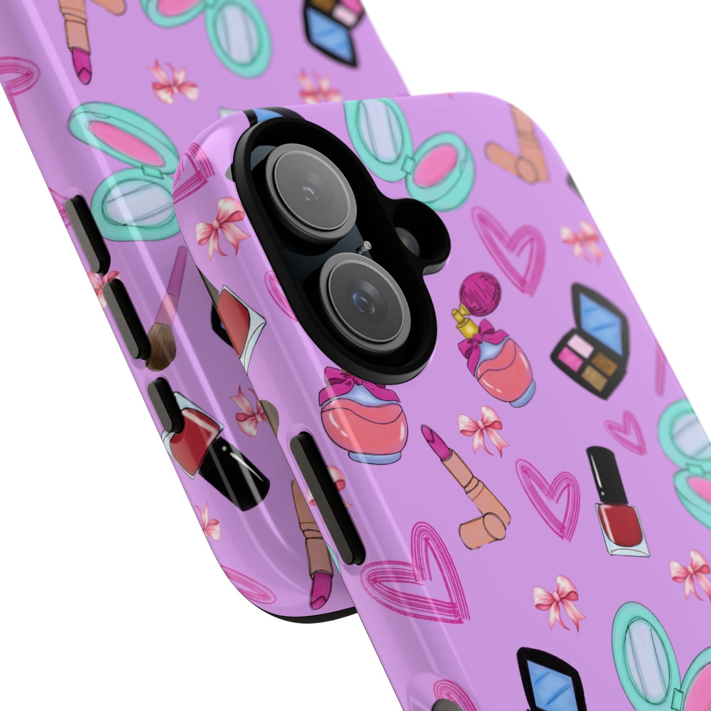 Cute Makeup Phone Case, Tough Cases, Cosmetic Lover Gift, Makeup Junkie Accessory, Beauty Phone Cover, Fun Design for Her