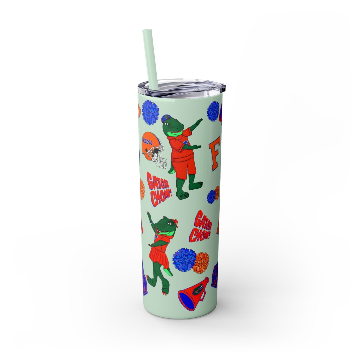 Florida Gators Spirit Skinny Tumbler - 20oz, Perfect for Game Day, Alumni Gifts, Sports Parties, Custom Drinkware, Florida Fan Merch
