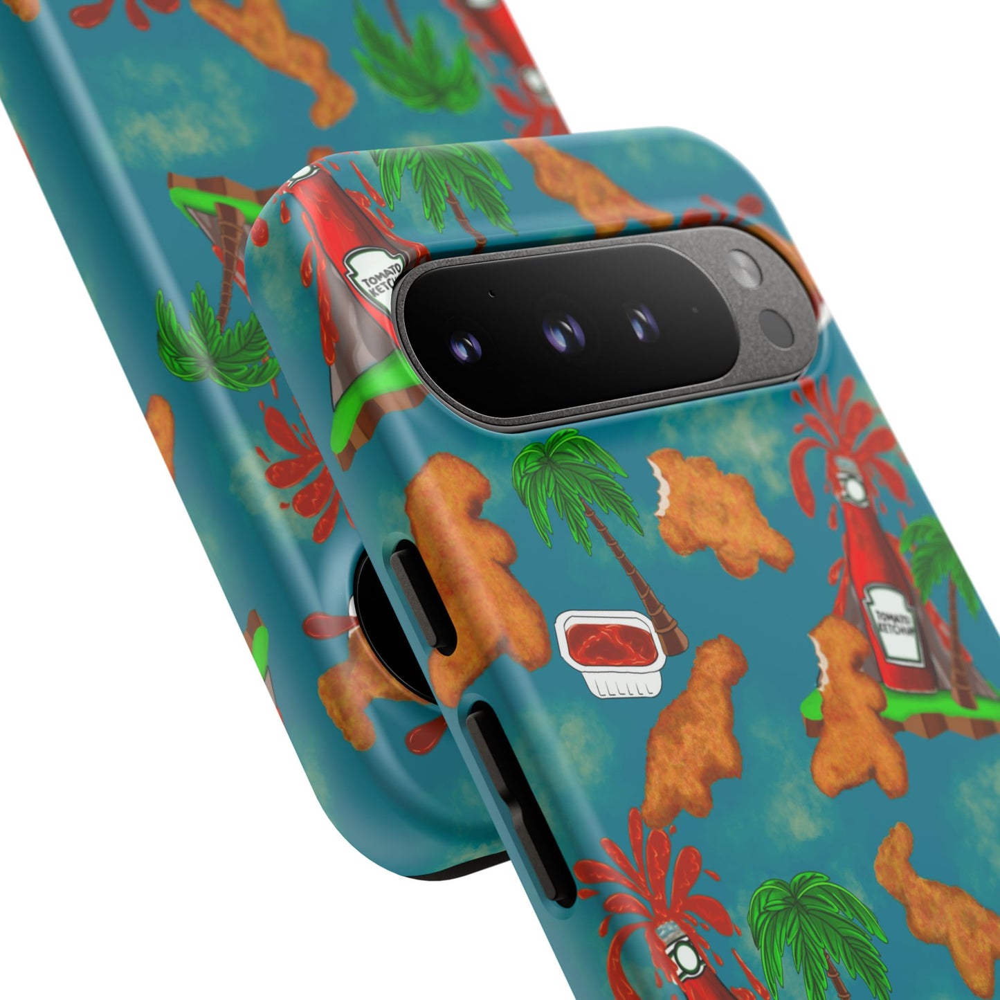 Dino Nuggets Phone Case - Tropical Vibes & Humor, Perfect Gift for Friends, Summer BBQ, Beach Lovers, Unique Accessory, Tough Cases
