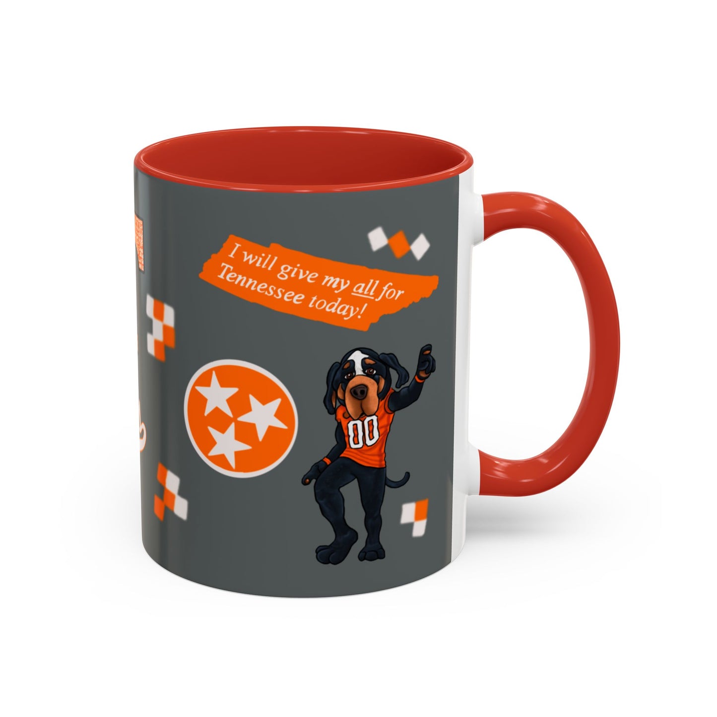 Tennessee Spirit Coffee Mug, Perfect for Gameday, College Student Gift, Unique Drinkware, Sports Fan Mug, Show Your Team Pride