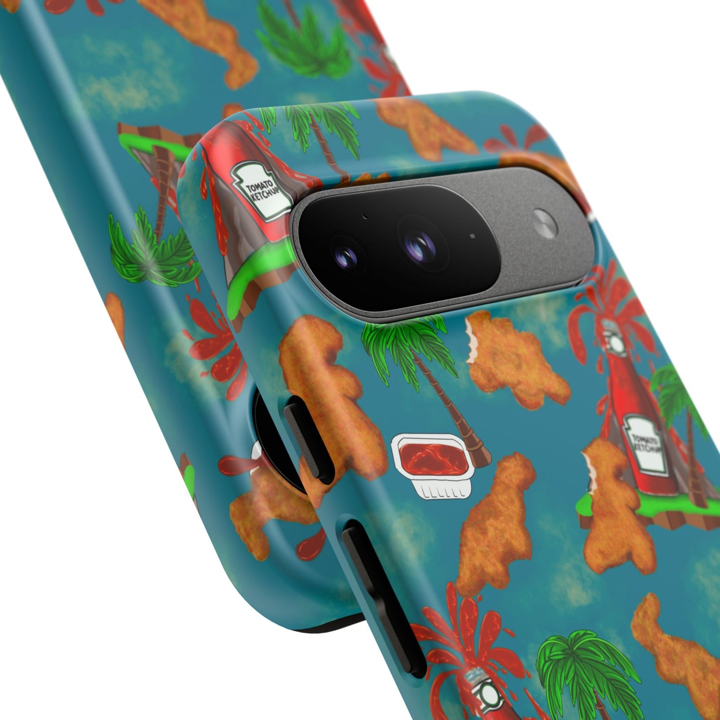 Dino Nuggets Phone Case - Tropical Vibes & Humor, Perfect Gift for Friends, Summer BBQ, Beach Lovers, Unique Accessory, Tough Cases