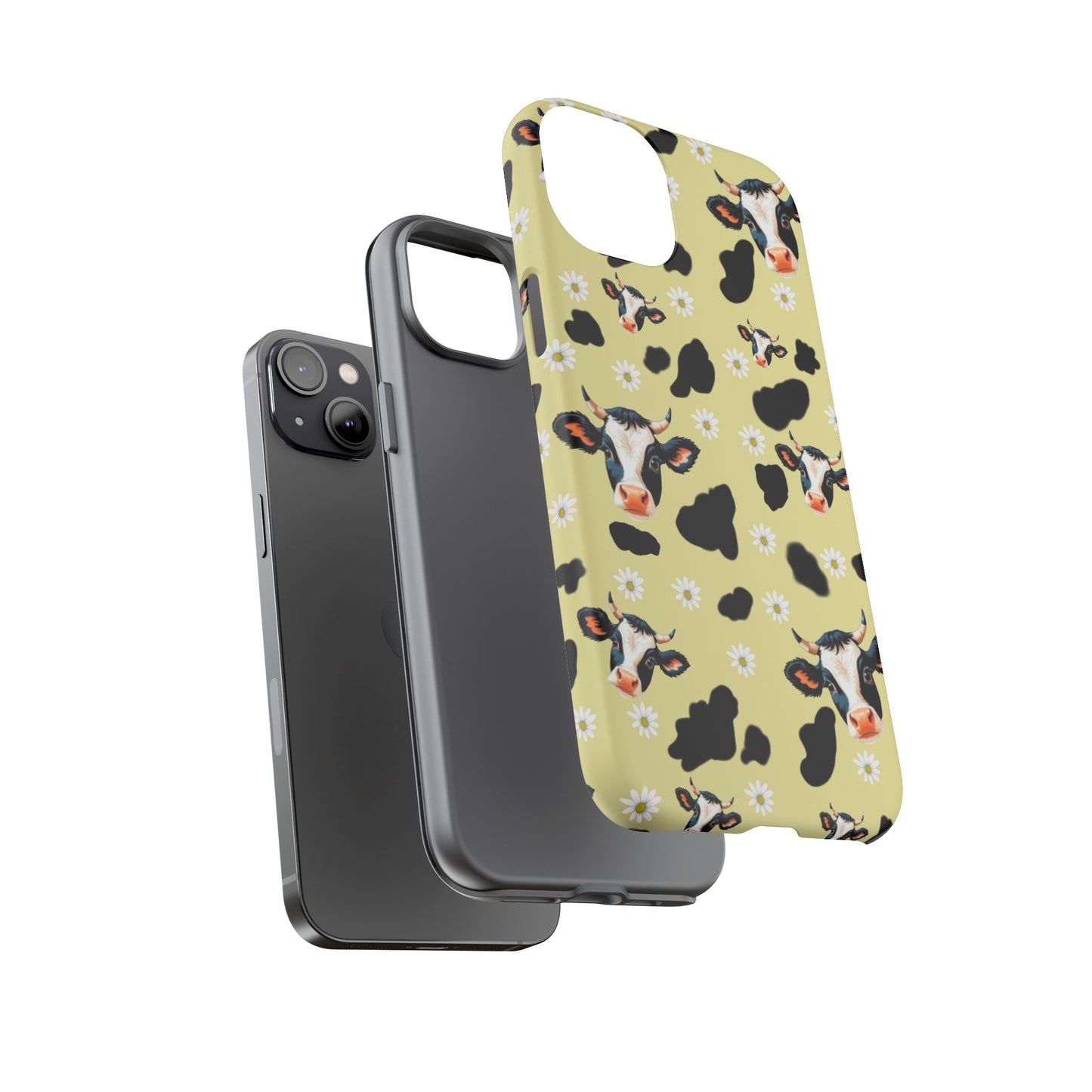 Cow Print Phone Case - Cute Protection for Animal Lovers, Gift for Farmhouse Decor, Cheerful Cow Design