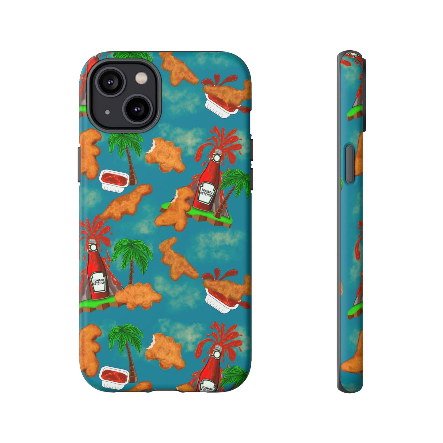 Dino Nuggets Phone Case - Tropical Vibes & Humor, Perfect Gift for Friends, Summer BBQ, Beach Lovers, Unique Accessory, Tough Cases