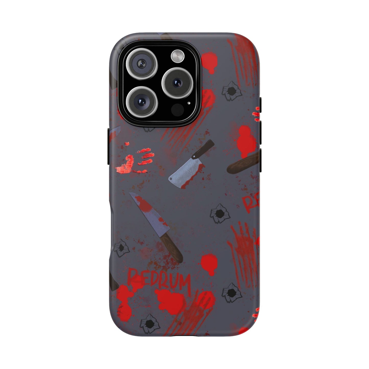 Blood Splatter Phone Case, Tough Case for Horror Fans, Halloween Accessory, Unique Gift for Gamers, Spooky Phone Cover