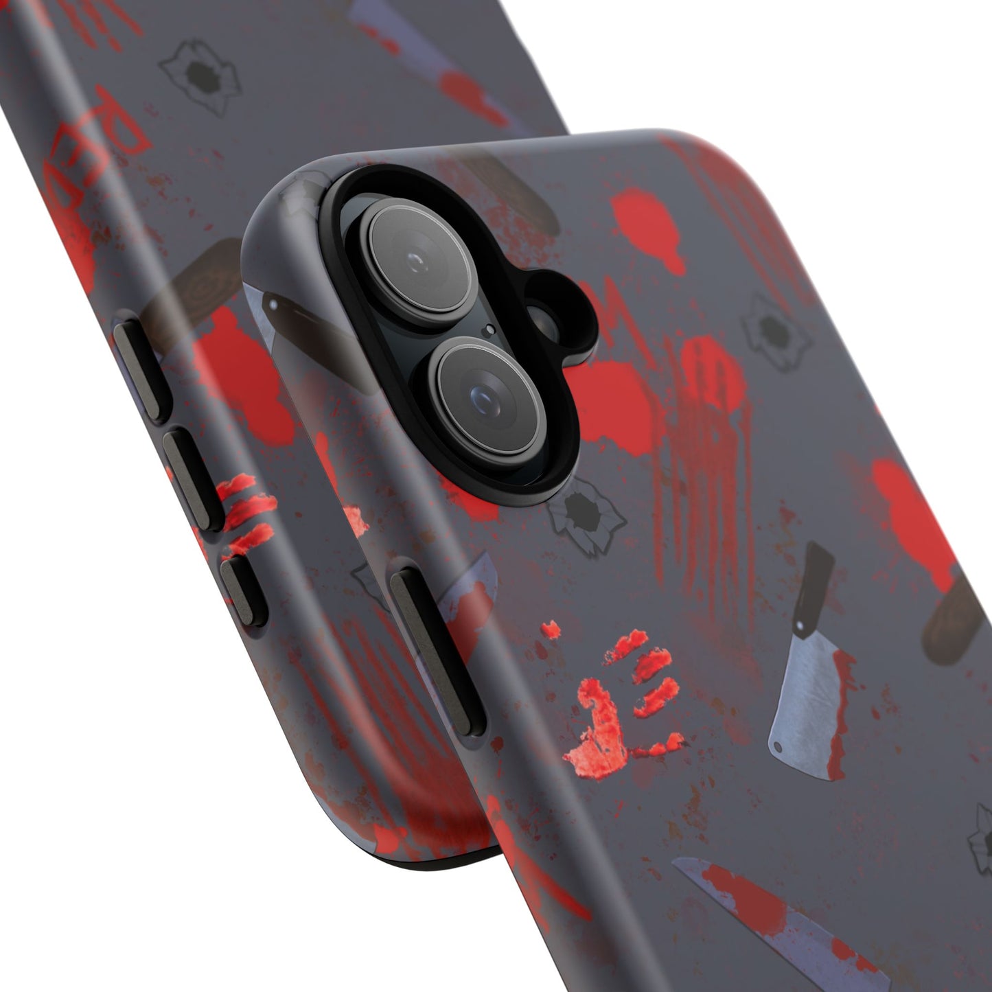 Blood Splatter Phone Case, Tough Case for Horror Fans, Halloween Accessory, Unique Gift for Gamers, Spooky Phone Cover