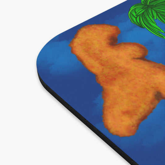 Funny Chicken Nugget Mouse Pad with Ketchup, Foodie Desk Accessory, Quirky Gift for Gamers, Unique Office Decor, Fast Food Lover's Gift