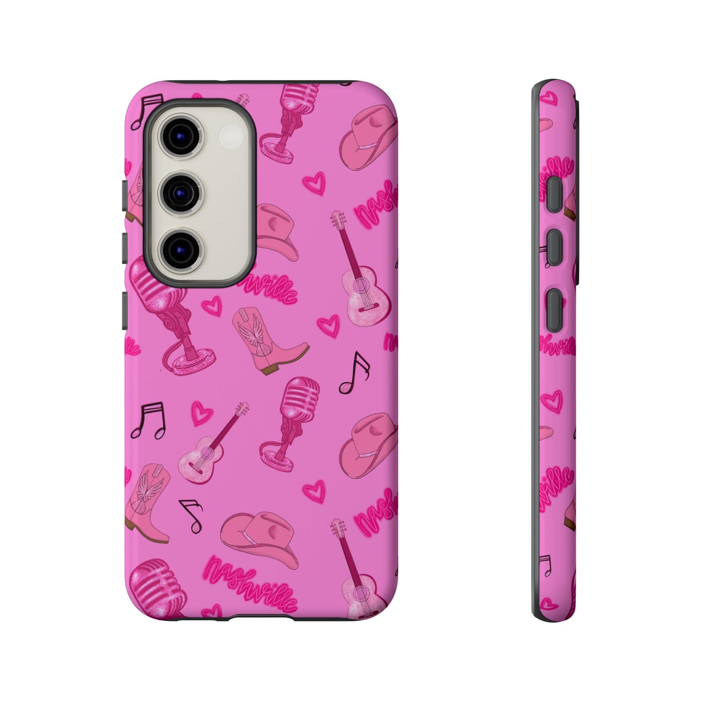 Pink Music Cases for Tough Love, Music Lover Gift, Phone Accessories, Cute Phone Covers, Stylish Cases for Women