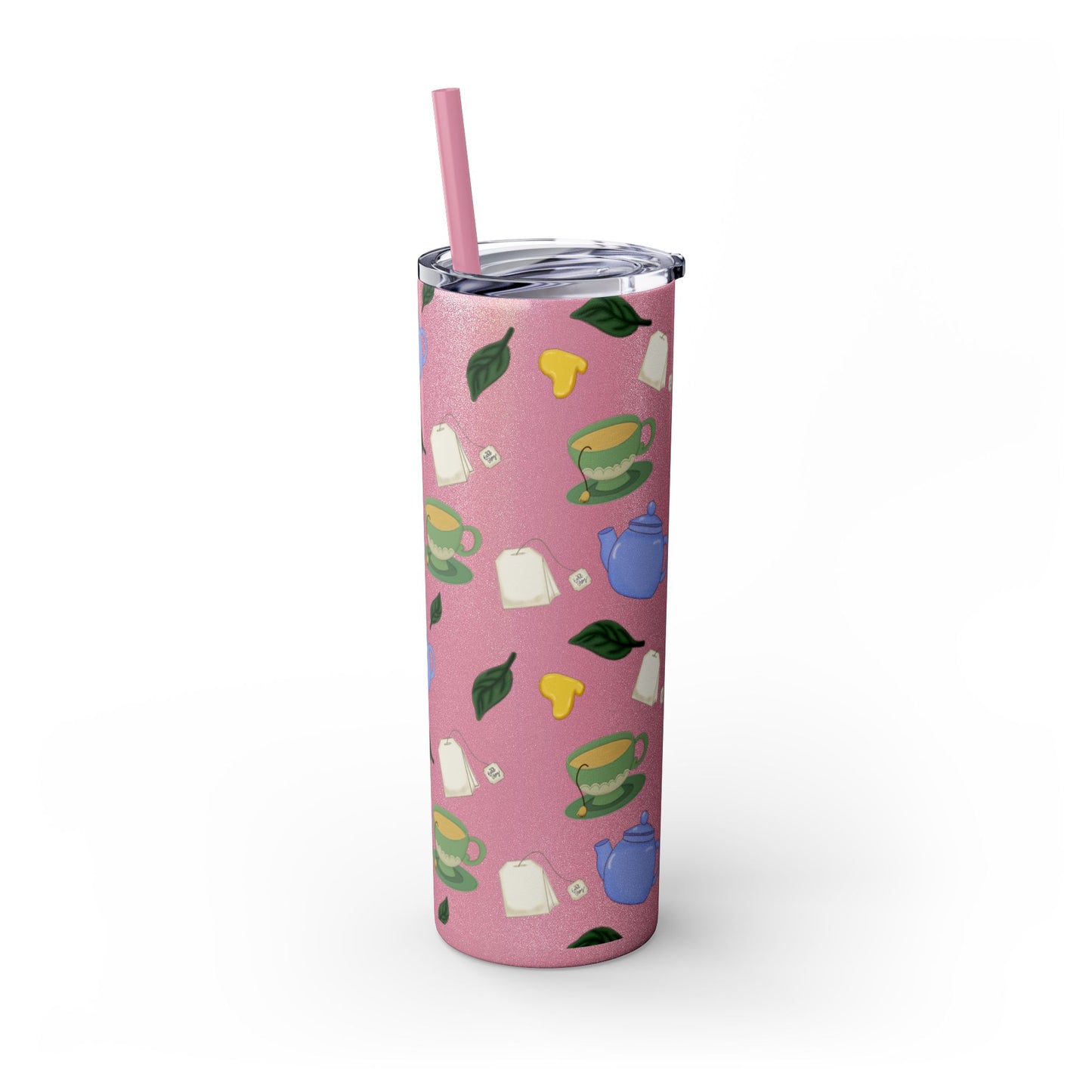 Charming Tea Themed Tumbler, Stylish Drinkware for Tea Lovers, Perfect for Gifts, Home, Travel, Eco-Friendly Beverage Container