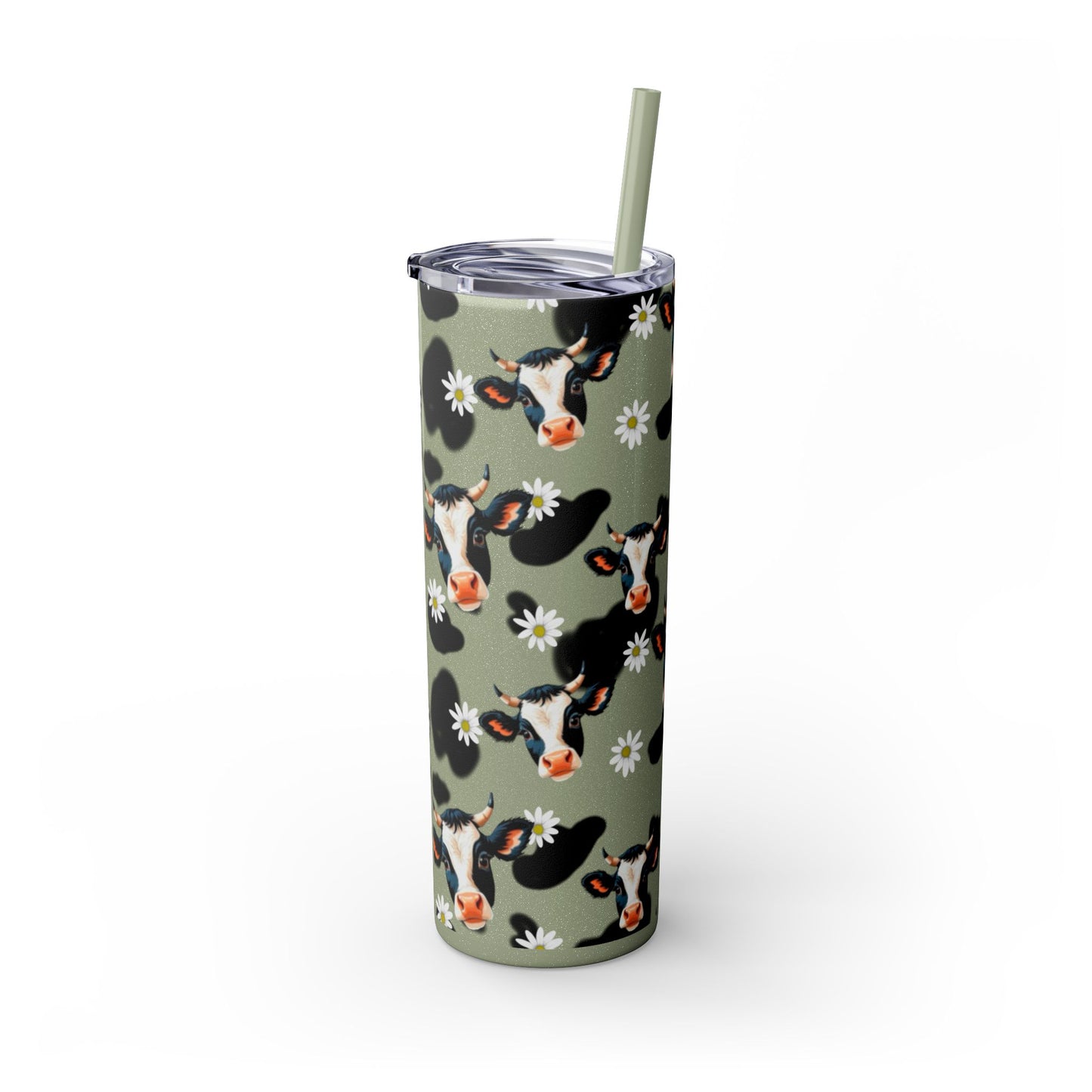 Charming Cow Print Tumbler with Straw, 20oz | Perfect for Cow Lovers, Unique Gift, Farmhouse Decor, Daily Hydration, Fun Drinkware