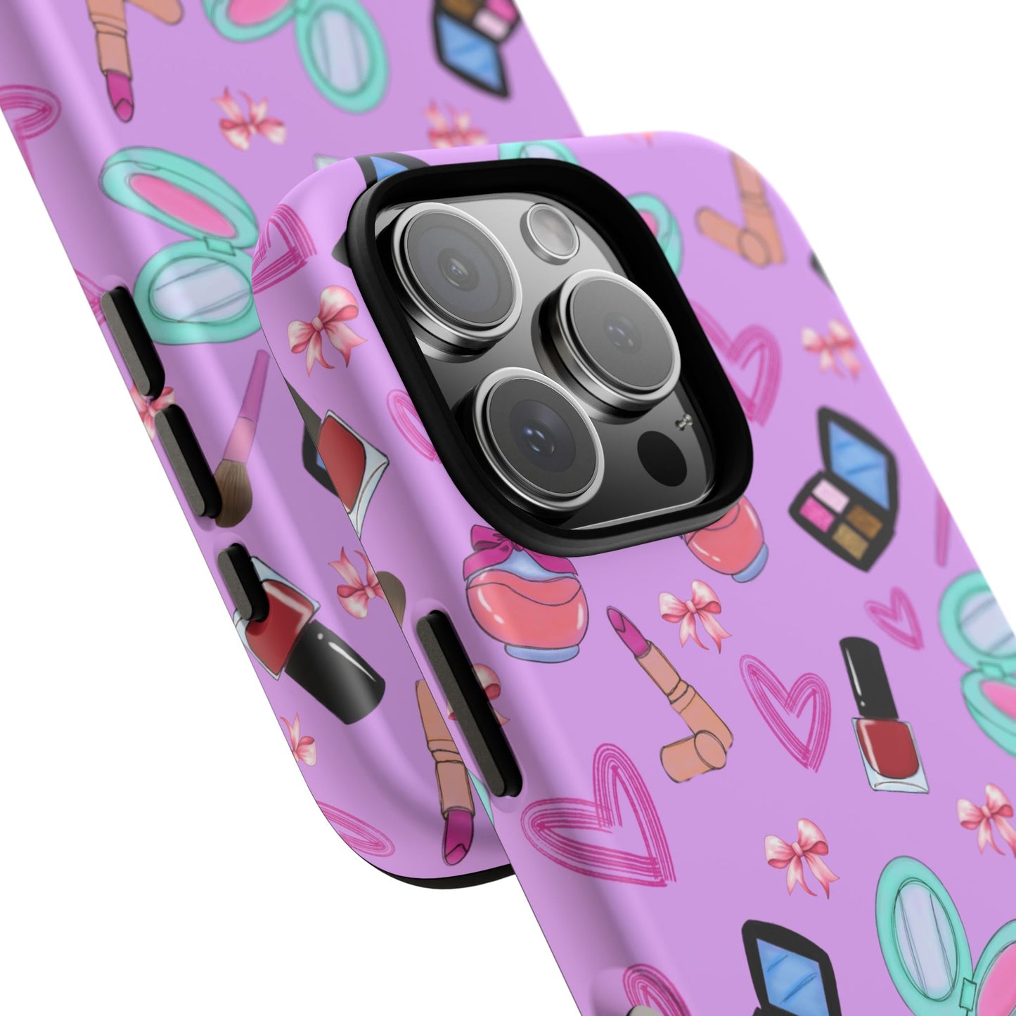 Cute Makeup Phone Case, Tough Cases, Cosmetic Lover Gift, Makeup Junkie Accessory, Beauty Phone Cover, Fun Design for Her