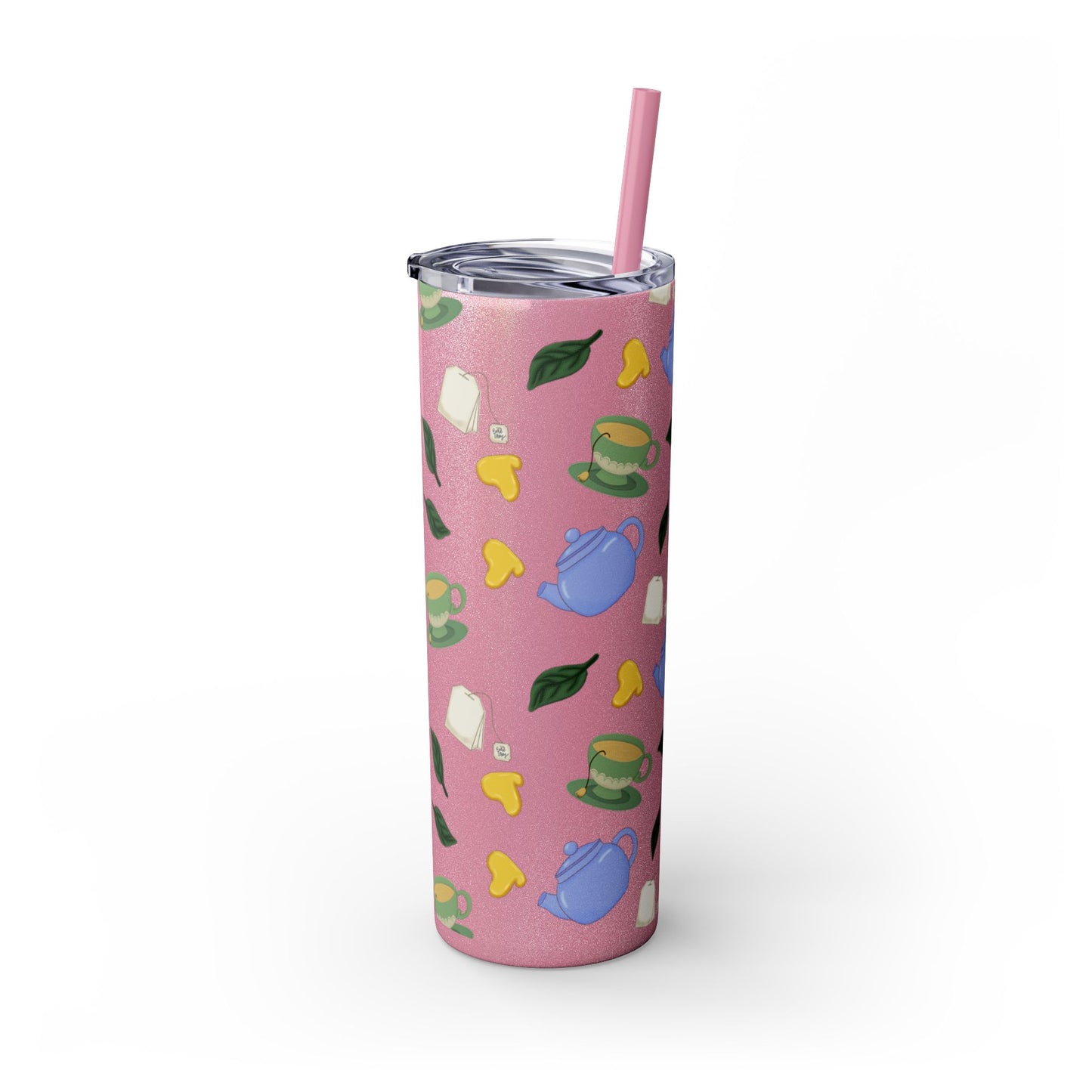 Charming Tea Themed Tumbler, Stylish Drinkware for Tea Lovers, Perfect for Gifts, Home, Travel, Eco-Friendly Beverage Container