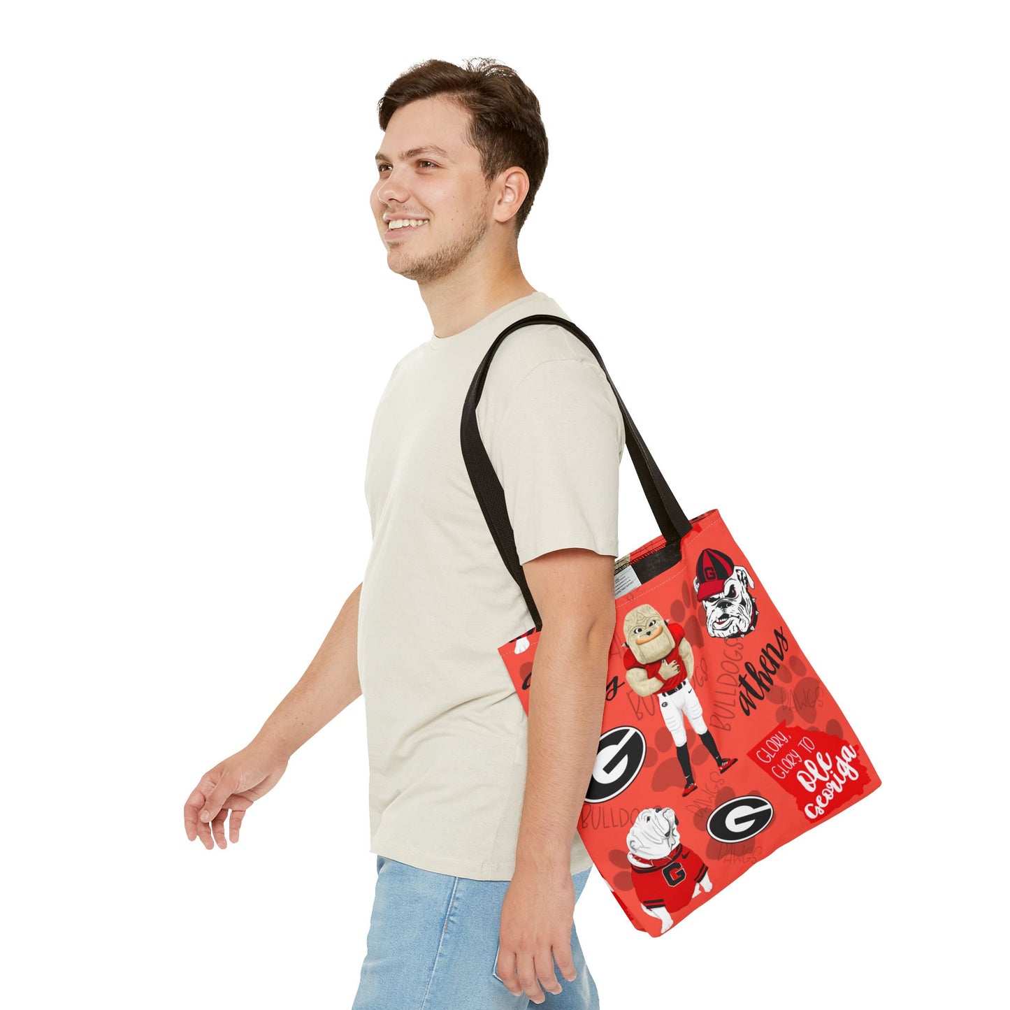 Georgia Bulldogs Tote Bag - Sporty, Cheerful, College Vibe, Perfect for Game Days, Fans, School Spirit, Lightweight, Versatile