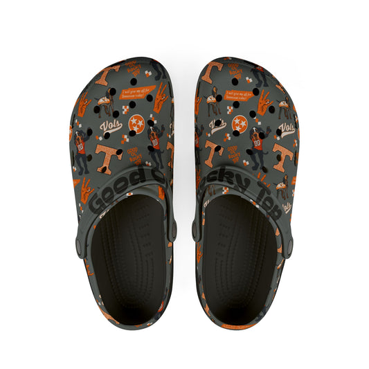 Tennessee Vols EVA Foam Crocs with Fun Patterns, Comfort Footwear for Sports Lovers, Perfect for Casual Outings, Gardens, and Special Events