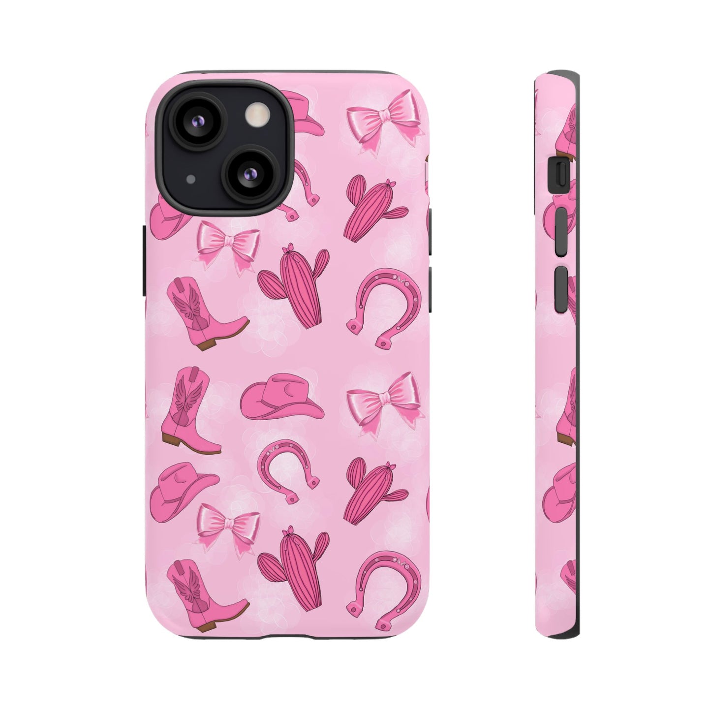 Cowgirl Chic Phone Case, Western Style Tough Case, Cute Pink Cowboy Theme, Gift for Rodeo Lovers, Country Western Decor