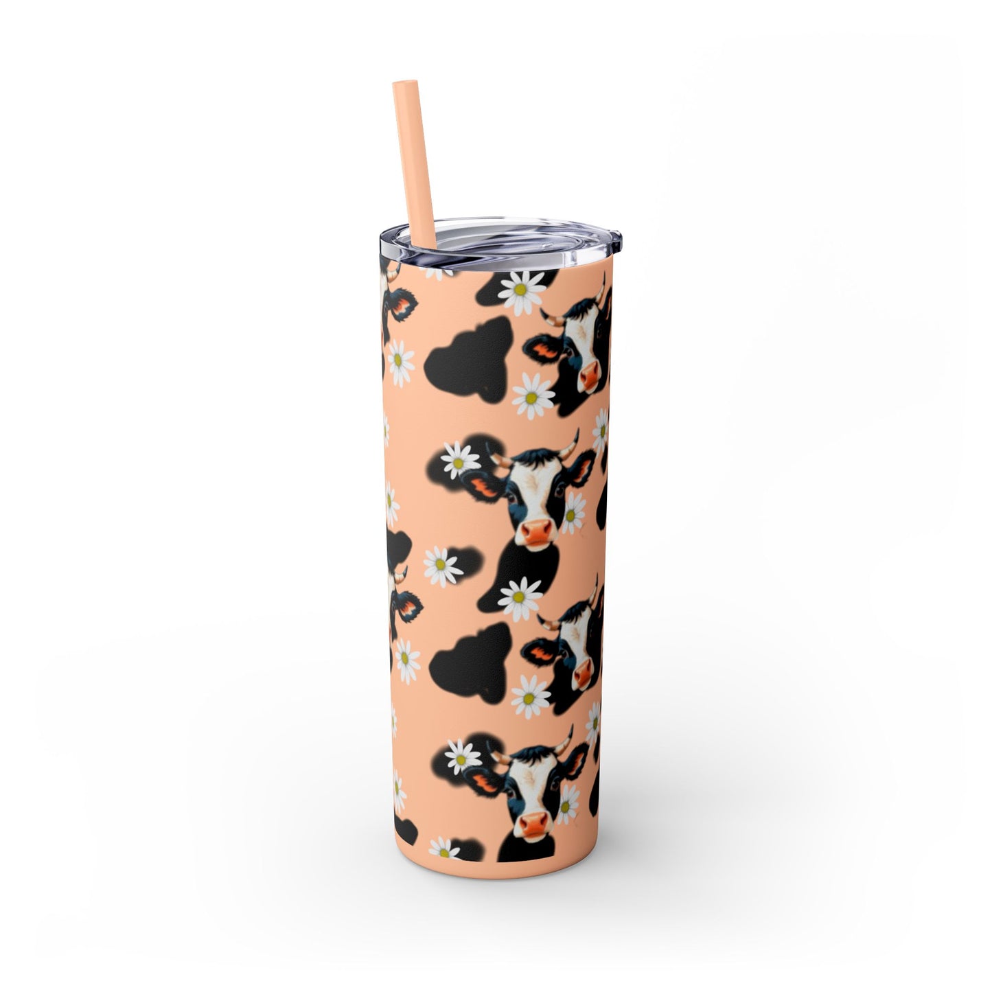 Charming Cow Print Tumbler with Straw, 20oz | Perfect for Cow Lovers, Unique Gift, Farmhouse Decor, Daily Hydration, Fun Drinkware