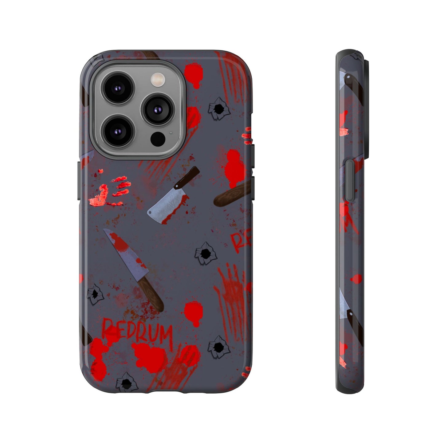 Blood Splatter Phone Case, Tough Case for Horror Fans, Halloween Accessory, Unique Gift for Gamers, Spooky Phone Cover